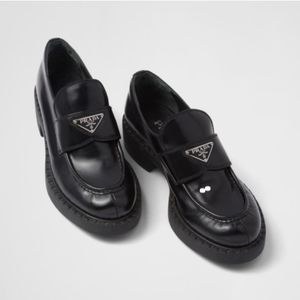 Prada Brushed Leather Loafers